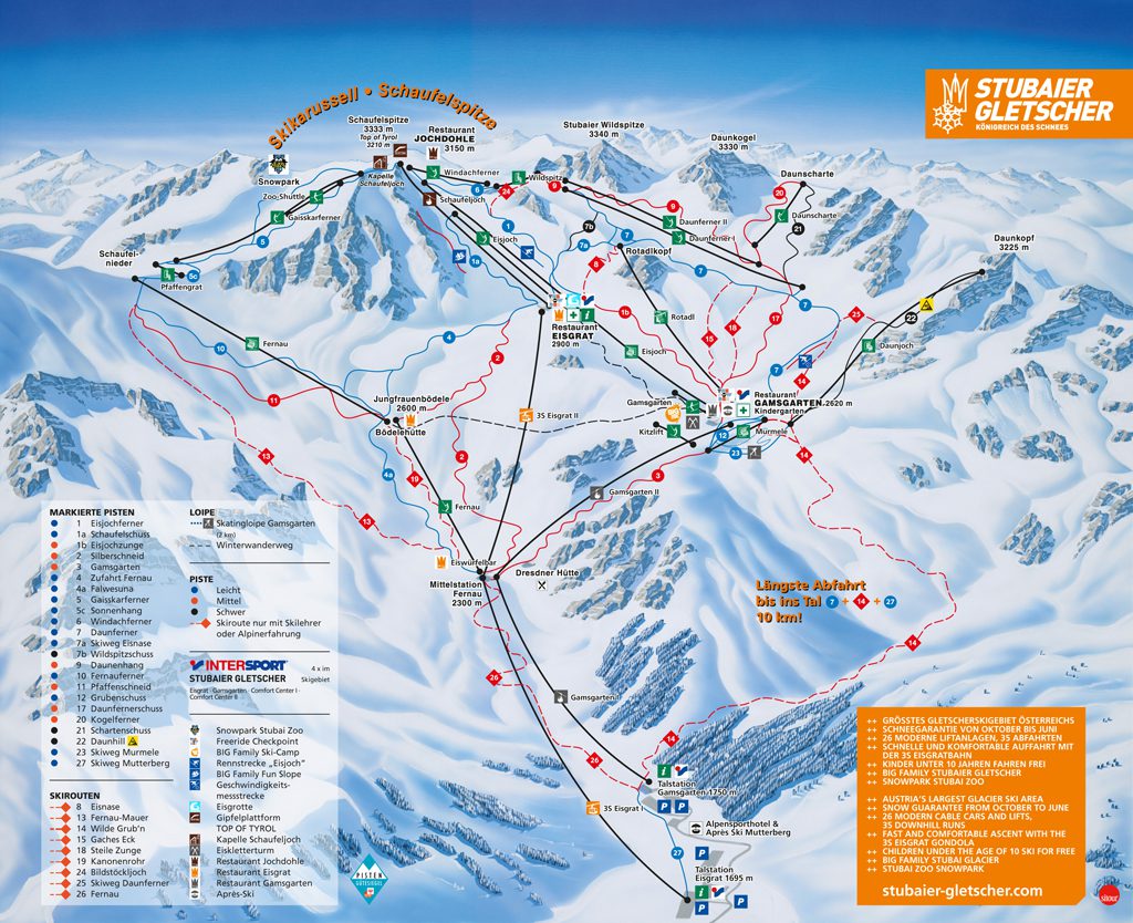 Stubaier Gletscher - Tagesskifahrt ab € 59,90 inkl. Skipass