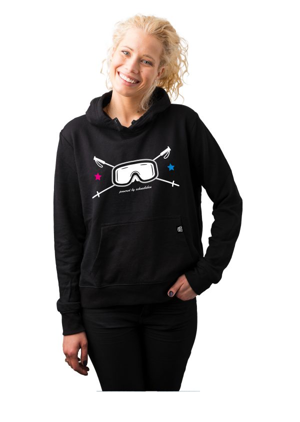 Hoodie Female Model Schneebeben "Skibrille"