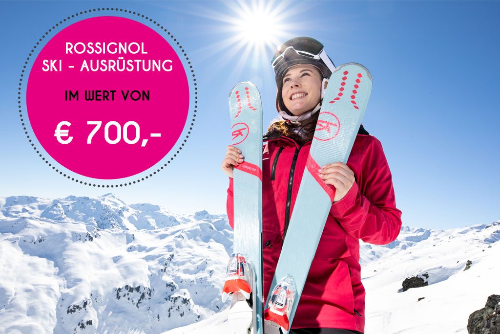 Skifahrerin freut sich