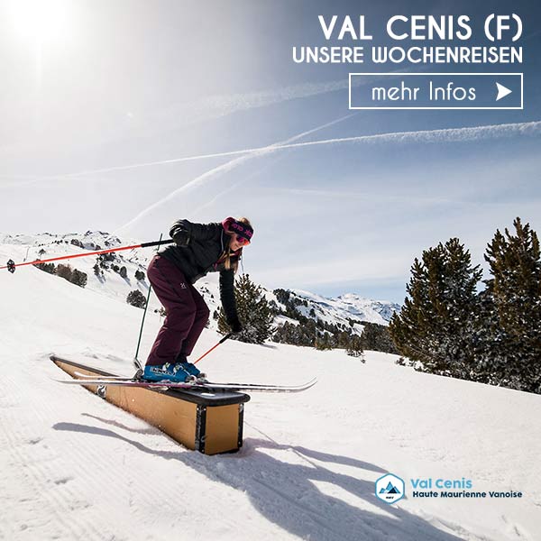 Skifahrerin Funpark Val cenis Schneebeben Wochenreise