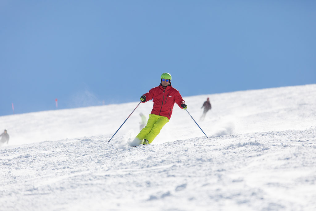 Piste Skifahrt Kaiserwetter