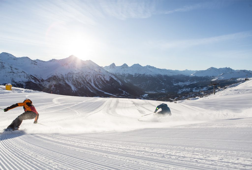 Skifahrer carven