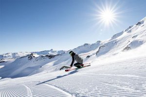 Skifahrer auf der Piste