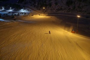 Skifahrer auf der Piste